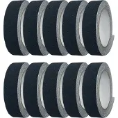Vago-Tools 10x Antirutschband Streifen 5m Anti Rutschband Klebeband Gripband 25mm