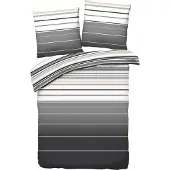 TRAUMSCHLAF Mako-Satin Bettwäsche Girona silber 200x200 cm + 2x 80x80 cm