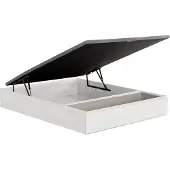 Vente-unique Bettgestell mit Bettkasten mit Schublade - 160 x 200 cm - Weiß - HESTIA von YSMÉE
