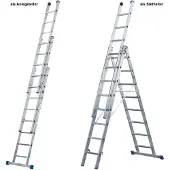 Iller-Leiter Iller Mehrzweckleiter Eurostars 3x11 Sprossen