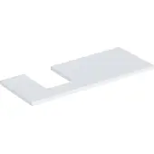 Geberit ONE Waschtischplatte, Ausschnitt links, für Aufsatzwaschtisch Schalenform, 120x3x47cm, 505.295.00.2, Farbe: weiß lackiert matt