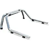 Omtec Überrollbügel Rollbar für VW Amarok 2010-2021 Gefärbten Stahl Ø76 Silber
