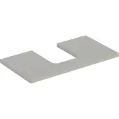 Geberit ONE Waschtischplatte, Ausschnitt mittig, für Aufsatzwaschtisch Schalenform, 75x3x47cm, 505.272.00.7, Farbe: greige lackiert matt