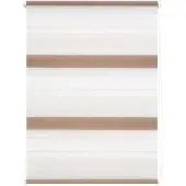 Lichtblick Duo-Rollo Klemmfix, ohne Bohren, Bunt Creme - Weiß - Brau 110 x 150