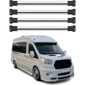 Omtec Dachträger Gepäckträger für Ford Transit 2014-2025 Relingträger Alu Silber 4x