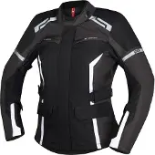 IXS Evans-ST 2.0 Wasserdichte Damen Touring Schwarz Grau Weiß Motorrad Textiljacke Größe M