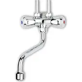 Thermoflow Spültischarmatur Armatur Qmix10 Niederdruck, 2-Griff