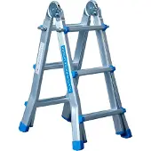 Vago-Tools Klappleiter Teleskopleiter Stehleiter 4x3 Mehrzweckleiter Alu Leiter