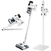 Medion P400 W Stabstaubsauger mit Wischfunktion (kabellos, beutellos, Zyklon-Technologie, 400 Watt, 2in1 Stielstaubsauger Handstaubsauger, Akku, Staubsensor, HEPA H13, LED Touch Display, Bürstenrolle)
