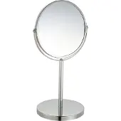 MSV Schminkspiegel Kosmetikspiegel Standspiegel Badezimmerspiegel "Capri" 3-Fach Vergrößerung - Ø 17cm