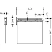 Hewi 801.52B10041 92 Duschspritzschutz Ser 801, matt,