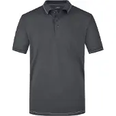 James & nicholson Hochwertiges Poloshirt mit Kontraststreifen graphite/white, Gr. 3XL