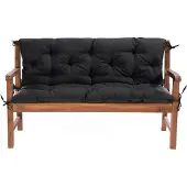 Mayaadi Home Gartenbankauflage Schwarz 120x60x50 Bankauflage Bankkissen Sitzkissen Sitzpolster Auflage Sitzbank Sitzkissen