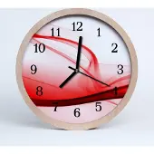 Tulup Holzuhr 30fi cm wanduhr - Kunst abstrakte Linien