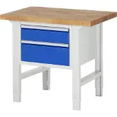 RAU Werkbank höhenverstellbar 7123A1, B1000xT700xH790-1140mm, 2x Schublade-TA