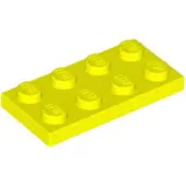 LEGO 100 Stück 3020 Platten Plates 2x4 Part Basic 100 Neon Gelb