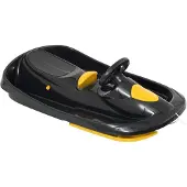 Hamax Schlitten - Sno Action, Lenkschlitten für Kinder, schwarz/gelb