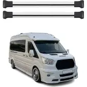 Omtec Dachträger Gepäckträger für Ford Transit 2014-2025 Relingträger Aluminium Silber