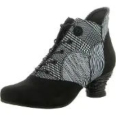 Simen Damen Schnürstiefeletten 39333-38, 39333-39, 39333-40, 39333-41 SIM-3060A schwarz/weiss 40