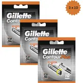 Gillette Contour Plus Rasierklingen mit 2 Klingen Komfort System 30 St