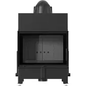 Kratki Luftkamin FLOKI S einfach 8 kW Ø 160 mit schwarzem Thermotec und Schließmechanismus