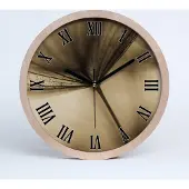 Tulup Holzuhr 20fi cm wanduhr - schwarze Spitzen - Löwenzahn Samen
