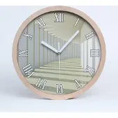 Tulup Holzuhr 30fi cm wanduhr - weiße Spitzen - Gang
