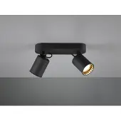 Meine Wunschleuchte Cooler LED Deckenstrahler 2 flammig Schwarz Beleuchtung Flur Diele & Treppenhaus