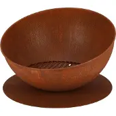 Esschert Design FF514, Freistehende Feuerstelle, offen, Brennholz, Rostfarbe, Draußen, Rund
