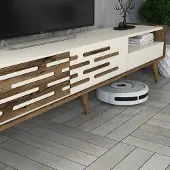 Skye Decor , Valensiya - Walnut, Cream, Wohnzimmermöbel-Set, Nussbaum, 100 % MELAMINBESCHICHTETE SPANPLATTEN, 180 x 45 x 35 cm