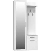 Top E Shop Topeshop GAR DUO BIEL, Weiß, 2 Tür(en), Drehtür, 5 Regale, 1 Schublade(n)