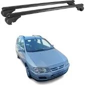 Omtec Dachträger für Mitsubishi Space Star 1998-2002 Gepäckträger Aluminium Schwarz 2x