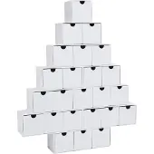 VBS Adventskalender Tannenbaum, Karton, Weiß, H ca. 45 cm, DIY Bastelset