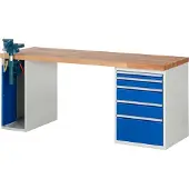 RAU Werkbank 7511A2, B2000xT700xH890mm, 5x Schublade-TA, 1x SSKL