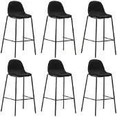 vidaXL Barhocker 6 Stk. Schwarz Stoff , Barhocker Design 2024