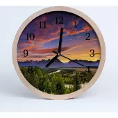 Tulup Holzuhr 30fi cm wanduhr - Landschaft Landschaft