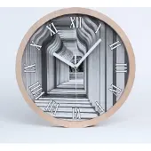 Tulup Holzuhr 20fi cm wanduhr - weiße Spitzen - Gang