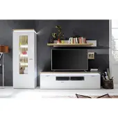 Möbelando Wohnwand Anbauwand Schrankwand TV-Wand Mediawand Wohnzimmerwand "Chalki I"