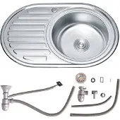 Melko Küchenspüle Edelstahl Spülbecken - Einbauspüle 77CM Ausrichtung Rechts