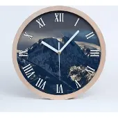 Tulup Holzuhr 25fi cm wanduhr - weiße Spitzen - Giewont Winter