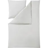 Estella Mako Interlock Jersey Bettwäsche Uni Takoma 155x220 cm + 80x80 cm silber