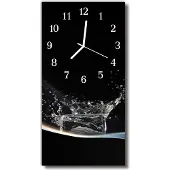 Tulup Glasuhr Wanduhr Küchenuhr Echt-Glas 30x60 Ice Mehrfarbig