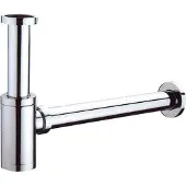 Lomadox Waschtisch Design-Siphon aus Metall, verchromt