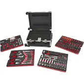HBM 238-teiliger Werkzeugkoffer, Werkzeug-Trolley mit Carbon-Inlays