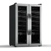 Klarstein Vinamour Weinkühlschrank | 2 Kühlzonen | 7 Regale | Touch-Bedienung | UV-Schutz Schwarz