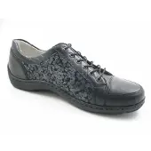 Waldlaufer Damen Schnürschuhe bequem schwarz Gr. 61/2