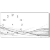 Tulup Dekorative Glas-Hängeuhr Silent Hints Abstrakte Wellen 60x30 cm
