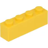 LEGO 250 Stück Steine 1x4, Gelb