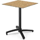 Oviala Terrassentisch 70 cm, klappbar, Laminat Fischgrätmuster - Opéra