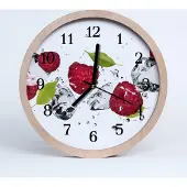 Tulup Holzuhr 30fi cm wanduhr - Himbeeren Obst